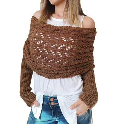 🧶Women's Knitted Double Sleeve Scarf🧣