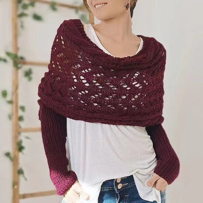 🧶Women's Knitted Double Sleeve Scarf🧣